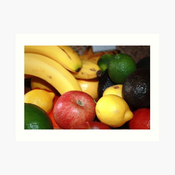 Apples, Lemons, Avocado, Lime Art Print