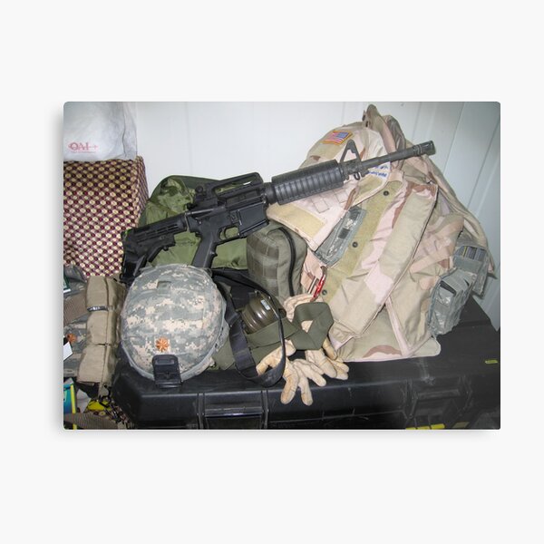 Soldier's Gear at Ready Metal Print