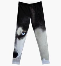 Legging Si las miradas podrían matar - Husky blanco y negro