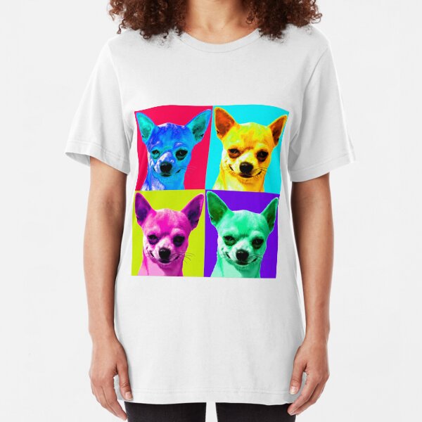 Chihuahua Pop Art Slim Fit T-Shirt