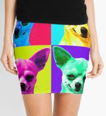 Chihuahua Pop Art Mini Skirt