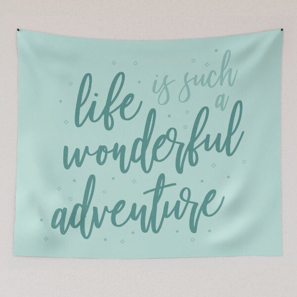 Item preview, Life is Such a Wonderful Adventure - Blue designed and sold by Jessica Emery-McGregor.