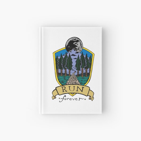 Run Forever Moon Emblem - Colour Version Hardcover Journal