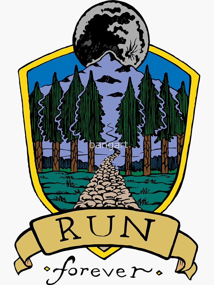 Run Forever Moon Emblem - Colour Version by bangart