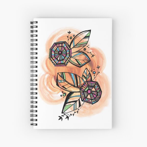 Butterfly Eggs Floral Doodle Spiral Notebook Spiral Notebook