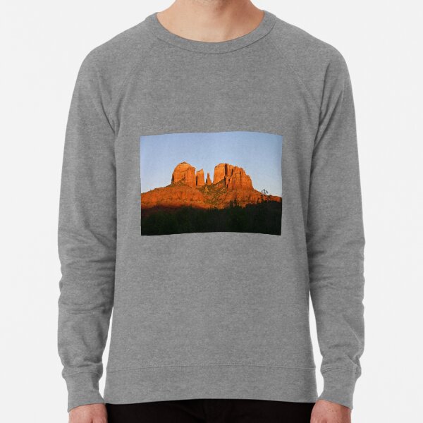 Cathedral Rock as the Sun sets Lightweight Sweatshirt