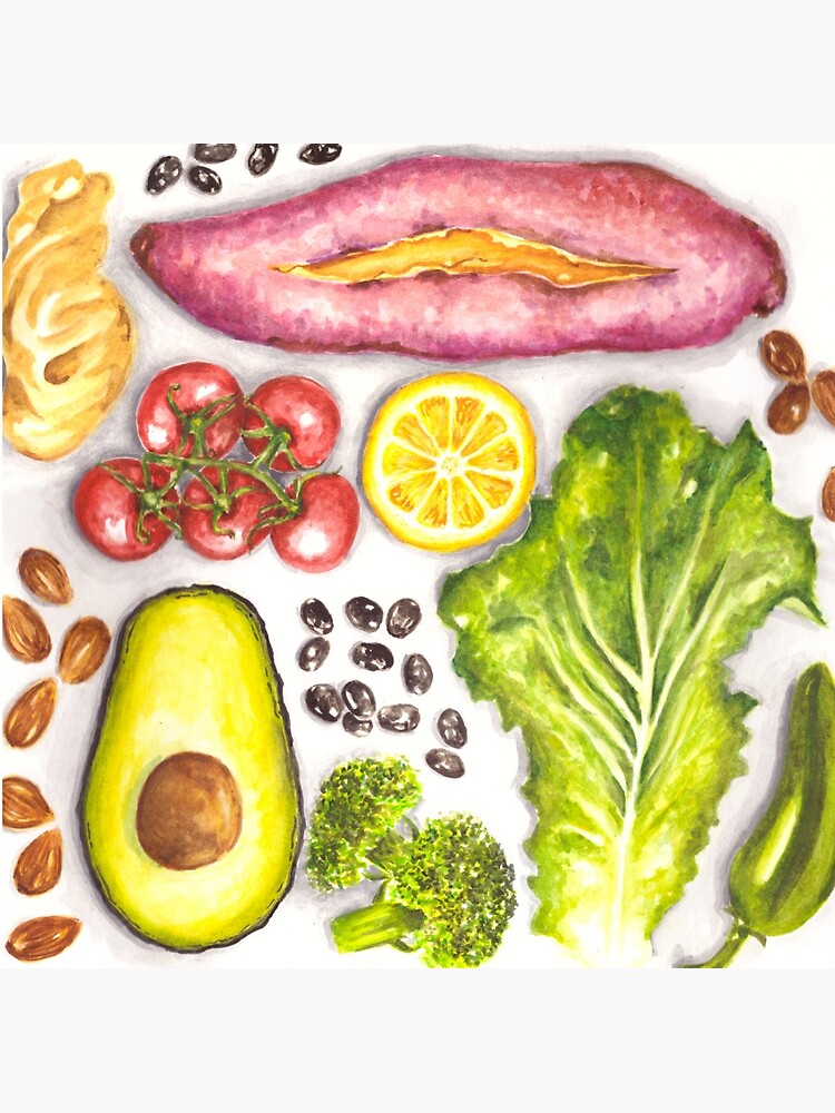 Watercolor Healthy Food by erika-lancaster