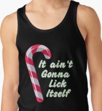 It Ain't Gonna Lick Itself Candy Cane Christmas Men's Tank Top