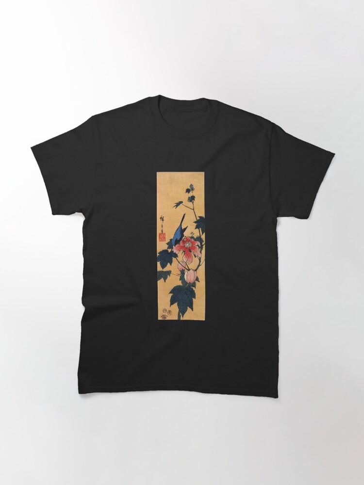 Alternate view of Bird On A Hibiscus Flower by Utagawa Hiroshige (Reproduction) Classic T-Shirt