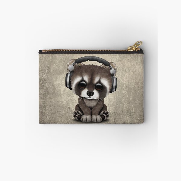 Item preview, Cute Baby Raccoon Deejay Wearing Headphones designed and sold by JeffBartels.