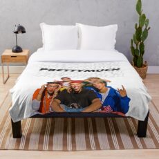 PRETTYMUCH w/ logo Throw Blanket
