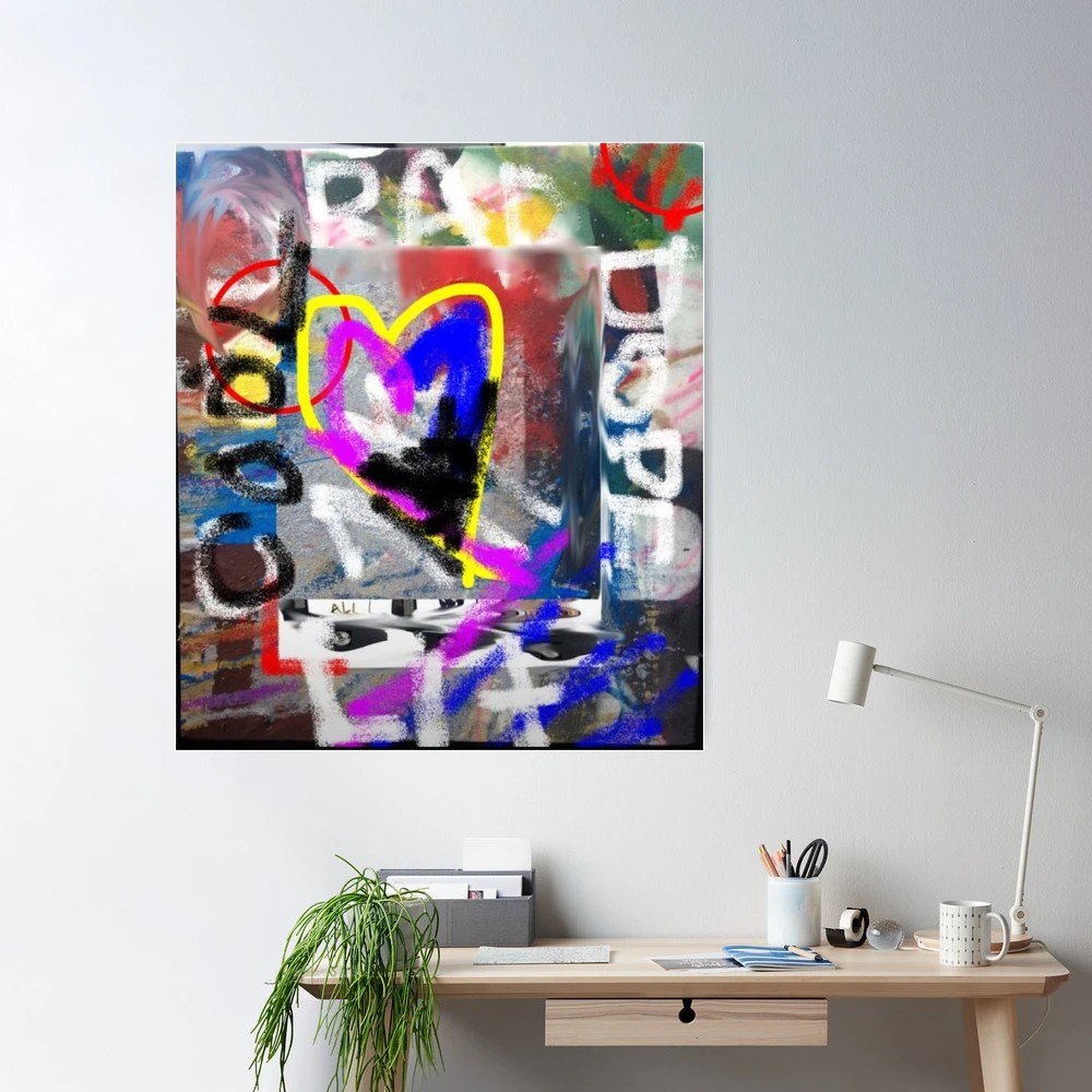 Large Louis Vuitton Rainbow Drip Wall Art Canvas