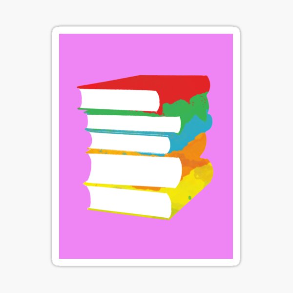 Stack of books Sticker