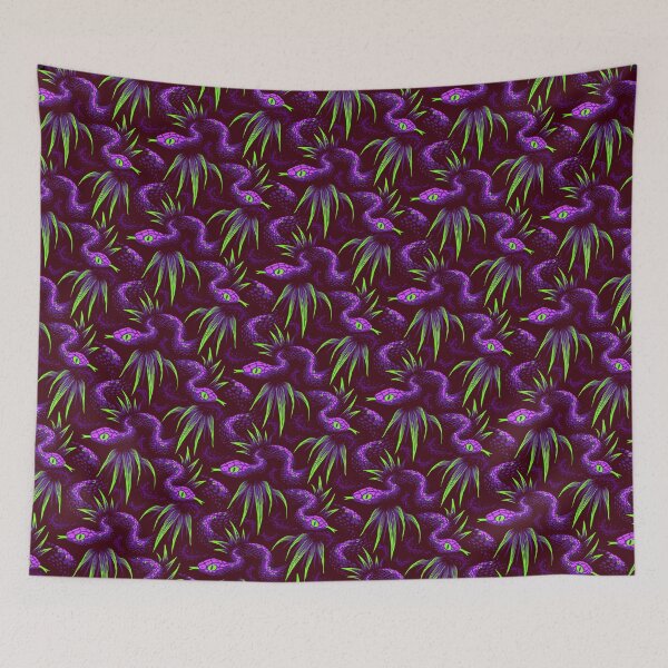 Item preview, Mr Snake in the Rainforest - Purple Green designed and sold by Andrea Muller.