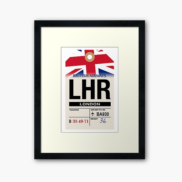Item preview, London (LHR) England Airline Luggage Tag designed and sold by travelwitheric.