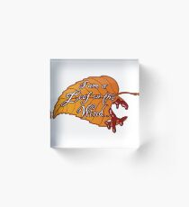 Leaf on the wind Acrylic Block