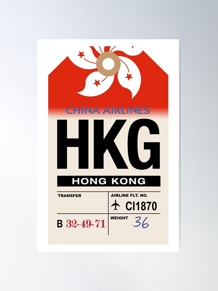 Hong Kong (HKG) Airline Luggage Tag