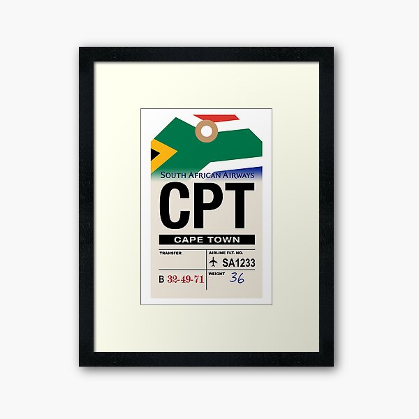 Item preview, Cape Town (CPT) South Africa Airline Luggage Tag designed and sold by travelwitheric.