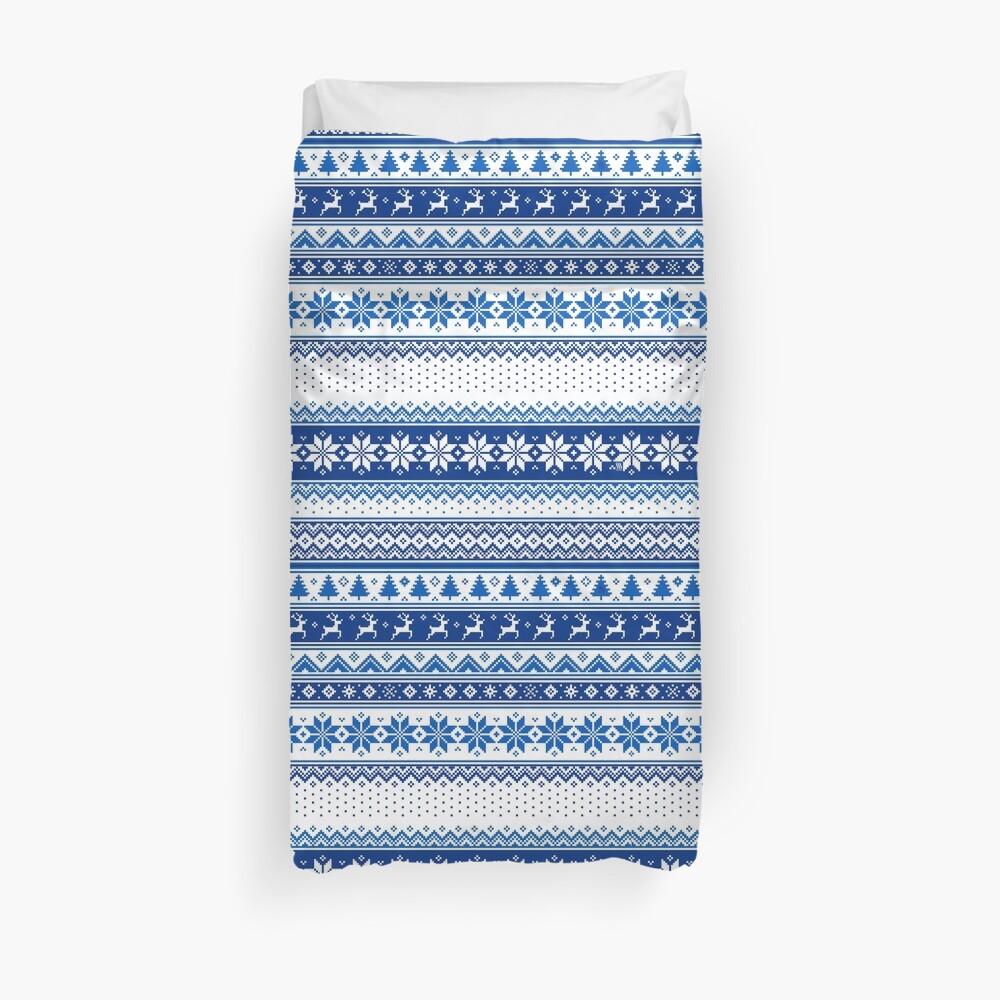 Nordic - Scandinavian Winter Blue Duvet Cover