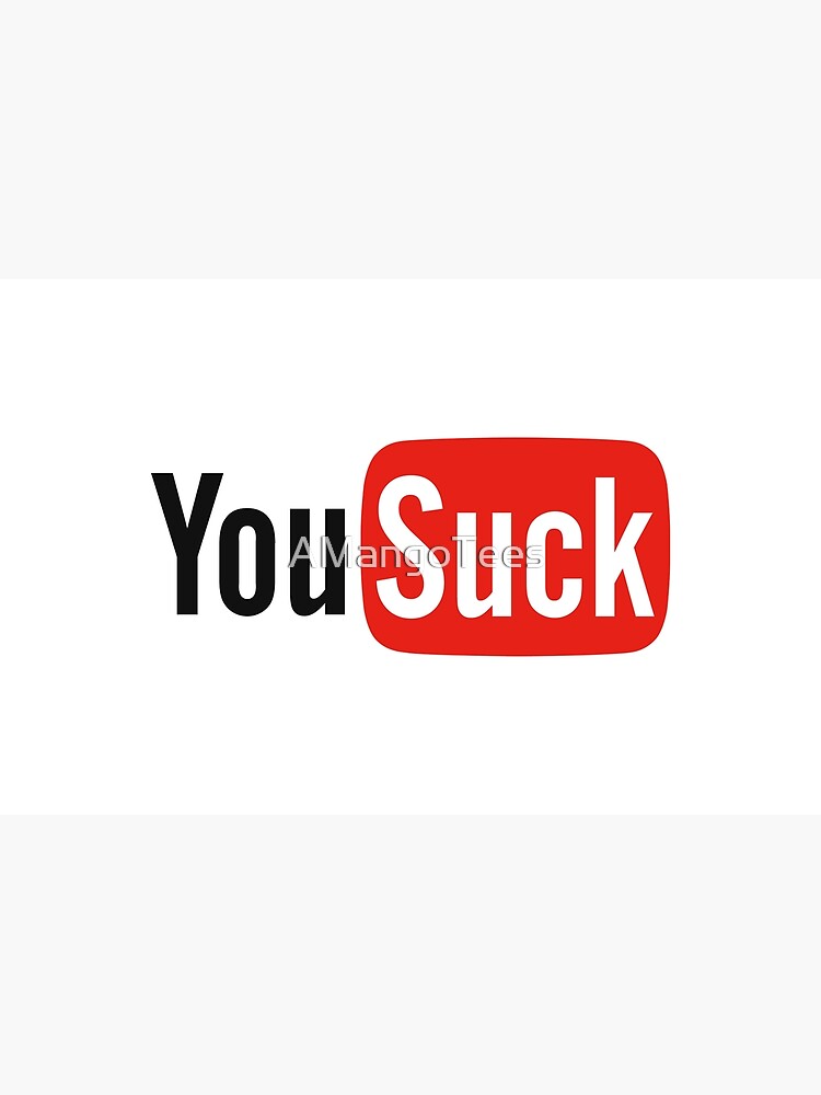 Youtube You Suck Logo Parody Laptop Skin By Amangotees Redbubble - roblox decal you suck