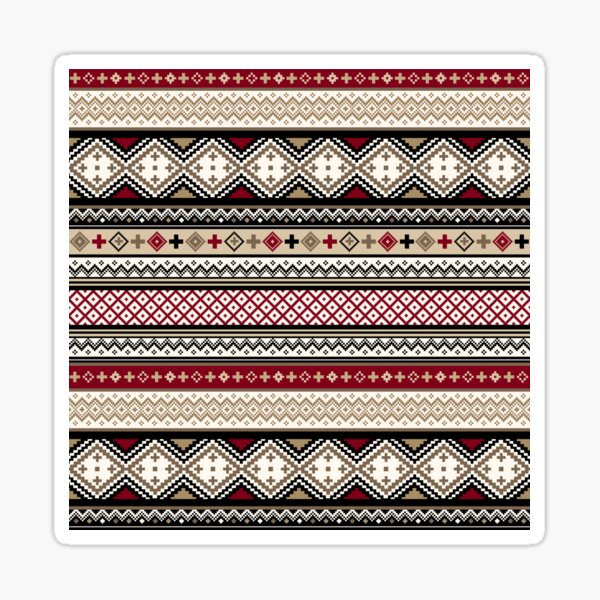 Fair Isle Christmas - warm Sticker