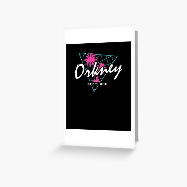 Item preview, Retro 80s Neon 'Orkney' Vintage Scotland designed and sold by dinosareforever.