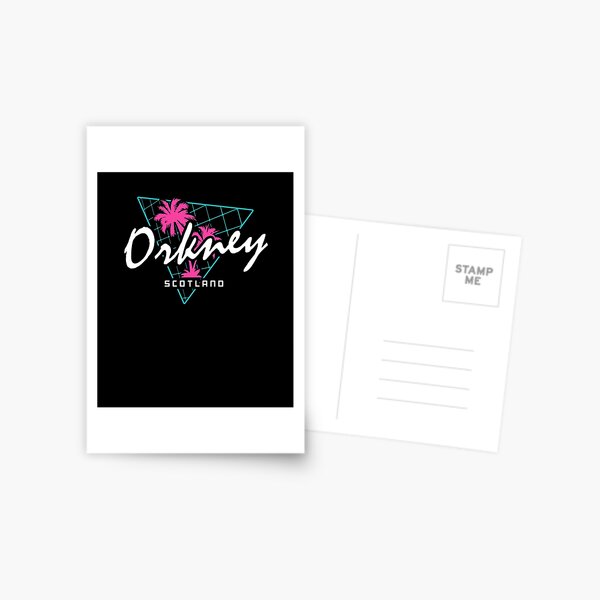 Item preview, Retro 80s Neon 'Orkney' Vintage Scotland designed and sold by dinosareforever.