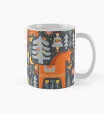Skandinavisches Märchen Grau + Orange Tasse (Standard)