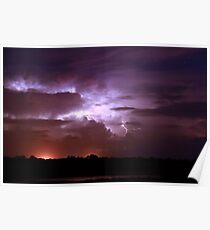 Lightning bolt over Broome Poster