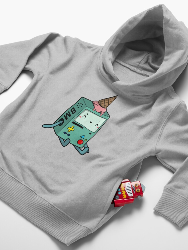 Alternate view of BMO adventure time Toddler Pullover Hoodie
