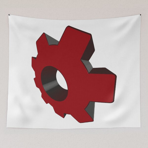 Item preview, Red toothed wheel in perspective - Vector designed and sold by carlotoffolo.