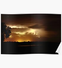 Lightning bolt over Broome Poster