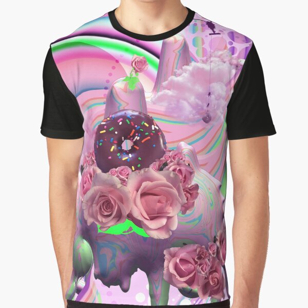 Strawberry Milk Bubbles Graphic T-Shirt