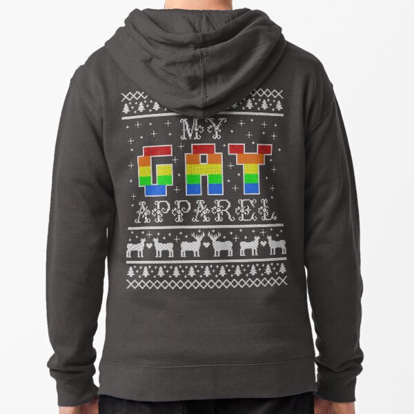 My Gay Apparel Holiday Sweater Zipped Hoodie
