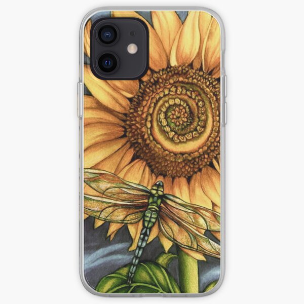 dragonfly Sunflower iPhone Soft Case
