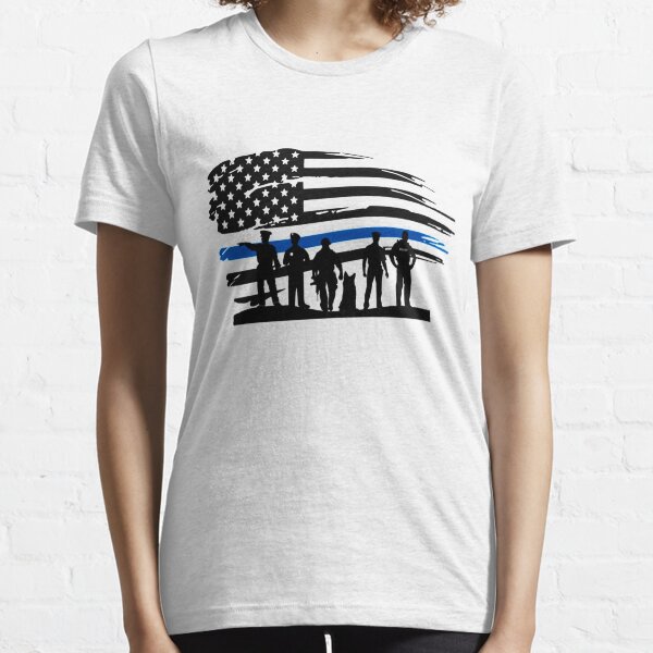 Thin Blue Line American Flag Back the blue Essential T-Shirt
