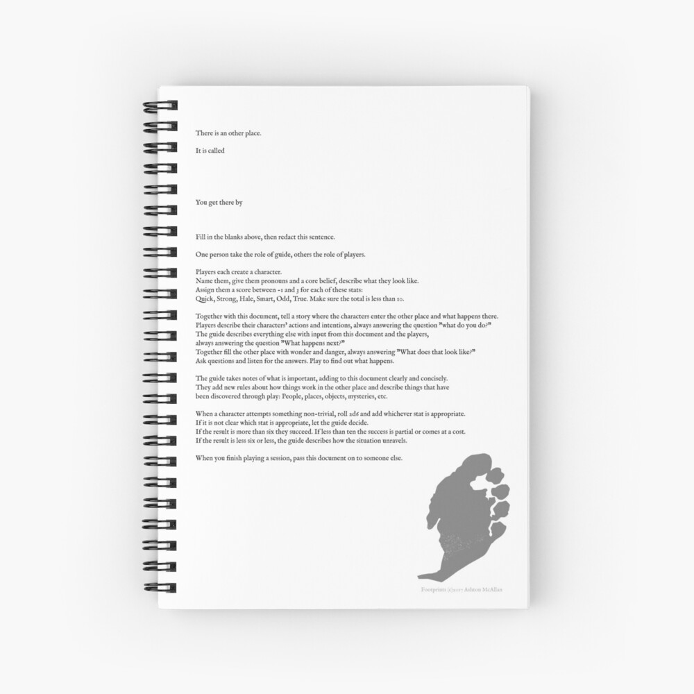Footprints Spiral Notebook