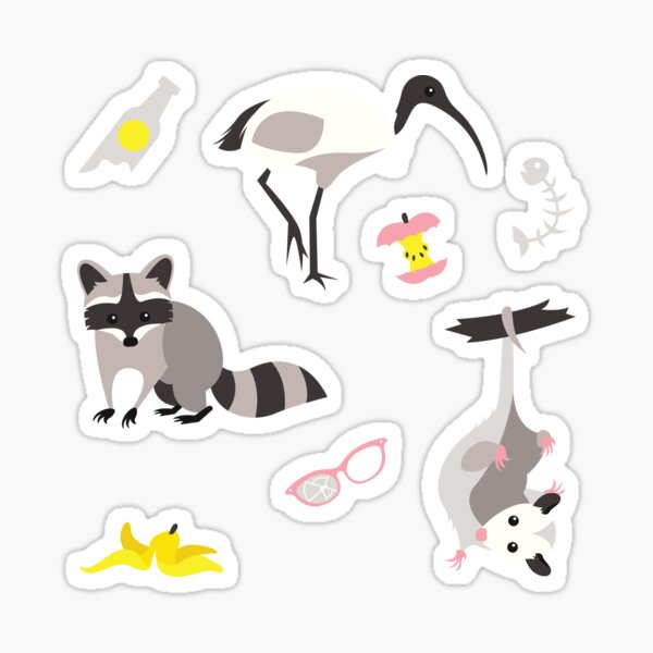 Trash pals from other locales Sticker