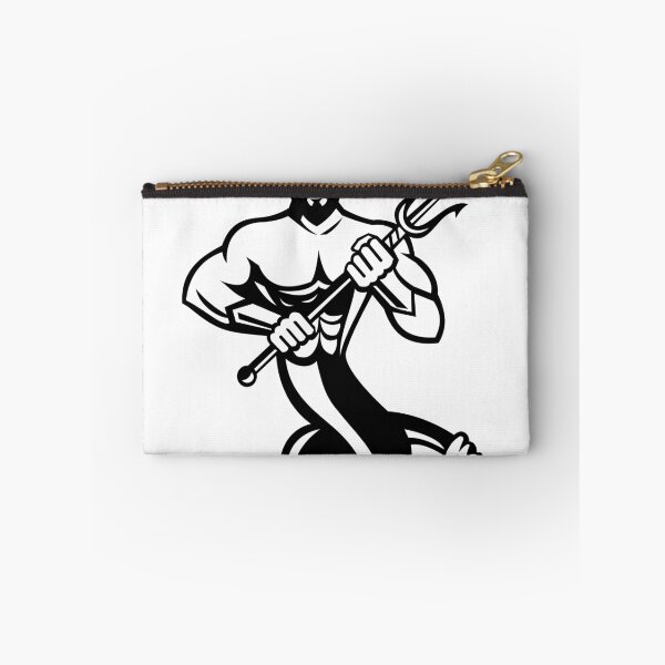 Item preview, Typhoeus Holding Trident Mascot Black and White designed and sold by patrimonio.