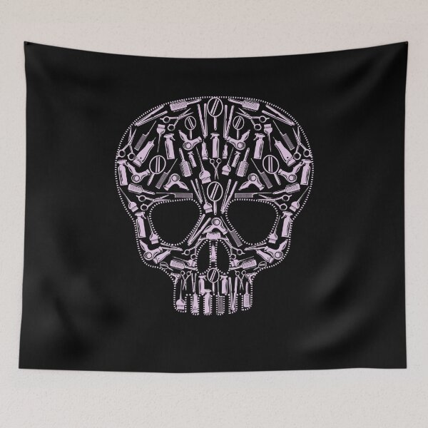 Item preview, Barber Shop Skull Tools Gift For Hair Dresser, Stylists and Salons designed and sold by sprshrts.