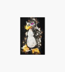 Penguin female girl watercolor painted Art Board