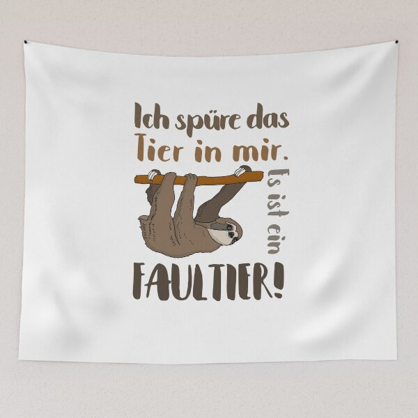 Item preview, Das Tier In Mir Faultier Lustiges Spruch Shirt Geschenk designed and sold by beautifulshirts.