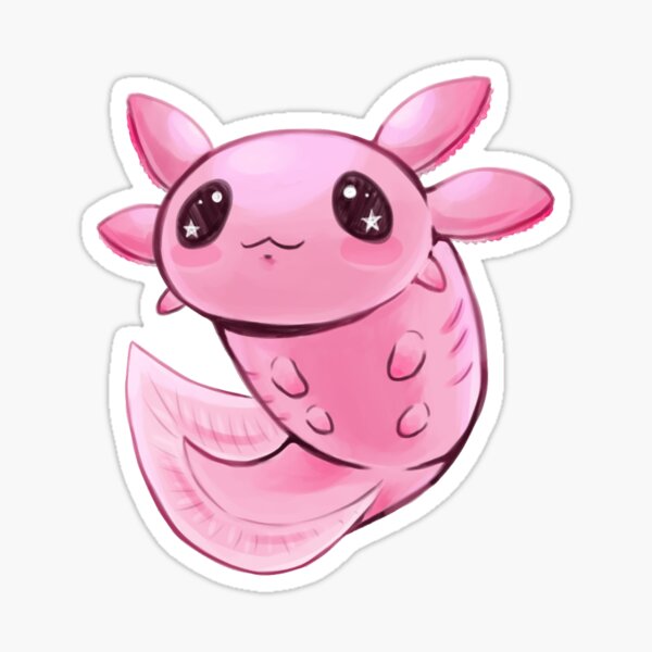 Vista previa del artículo con la obra «Axolotl rosa», diseñado y vendido por Khelekmir.