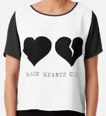 Yungblud schwarzer Herzklub Chiffontop