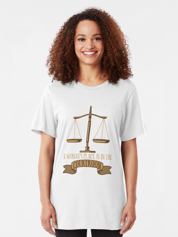 Alternative Ansicht von A Woman's Place Is In The Courtroom - Funny Lawyer Gift Slim Fit T-Shirt