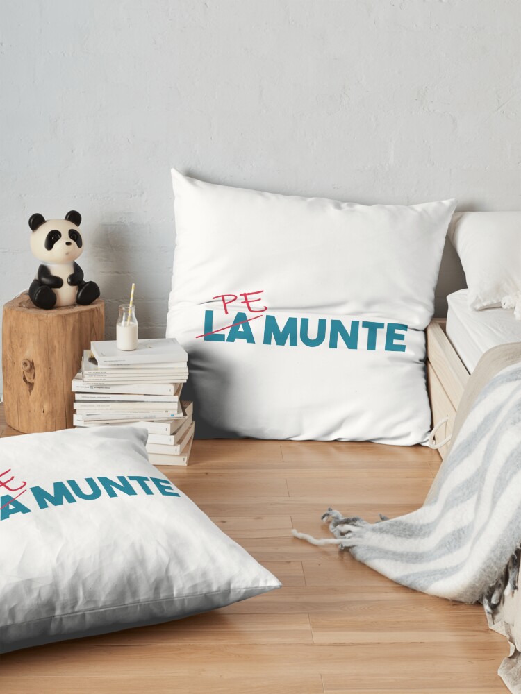 Alternate view of "Pe munte", nu "la munte" Floor Pillow