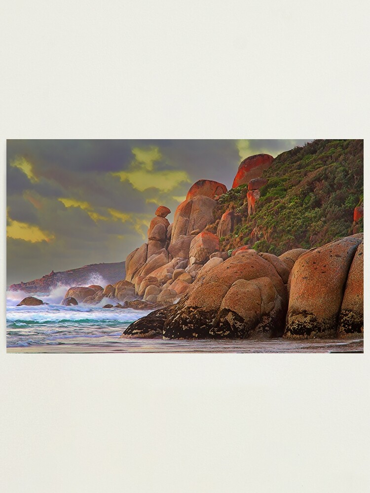 Thumbnail 1 of 3, Photographic Print, 0265 Whisky Bay Rocks - Wilsons Prom designed and sold by HansKawitzki.