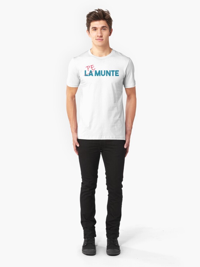 Alternate view of "Pe munte", nu "la munte" Slim Fit T-Shirt