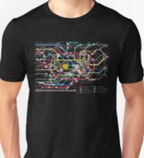 Tokyo Subway System Map Slim Fit T-Shirt