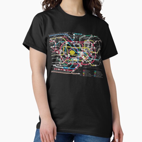 Vista previa del artículo con la obra «Mapa del sistema de metro de Tokio», diseñado y vendido por webdango.
